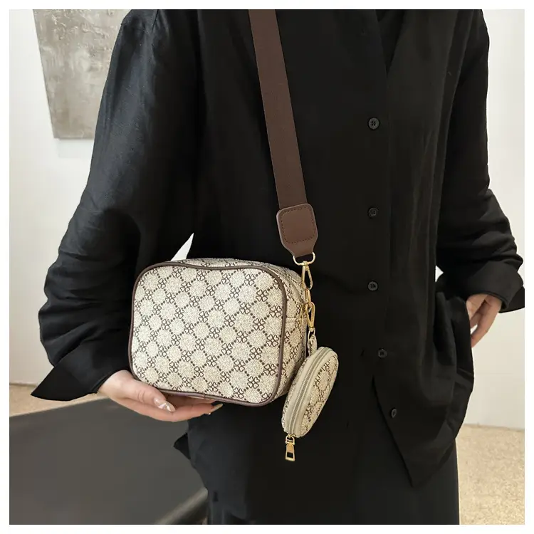 Fashion Casual Crossbody Bag Check Print 2024 — feature 15