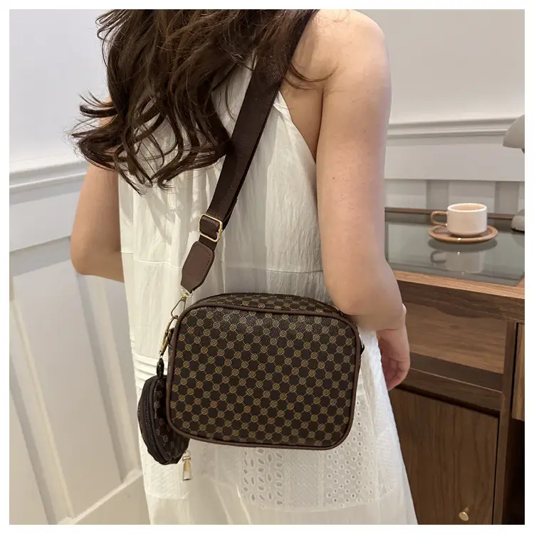Fashion Casual Crossbody Bag Check Print 2024 — feature 16
