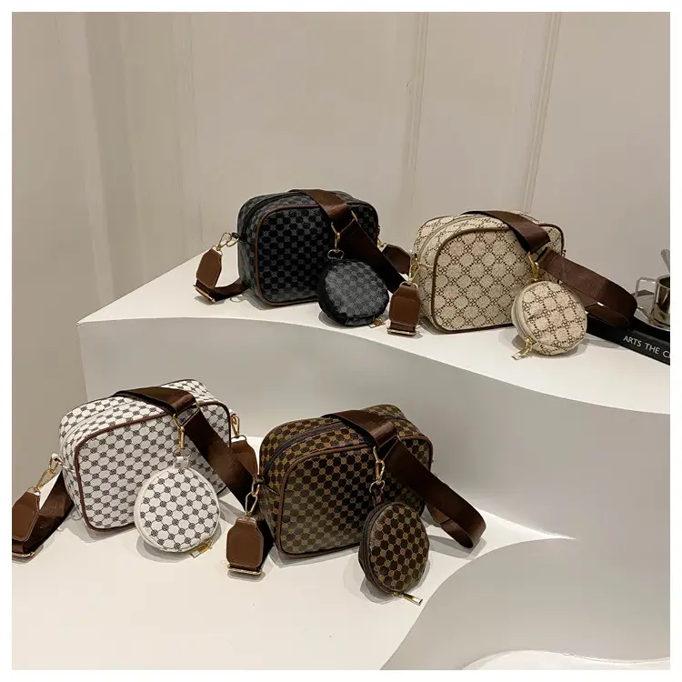 Fashion Casual Crossbody Bag Check Print 2024 — feature 28