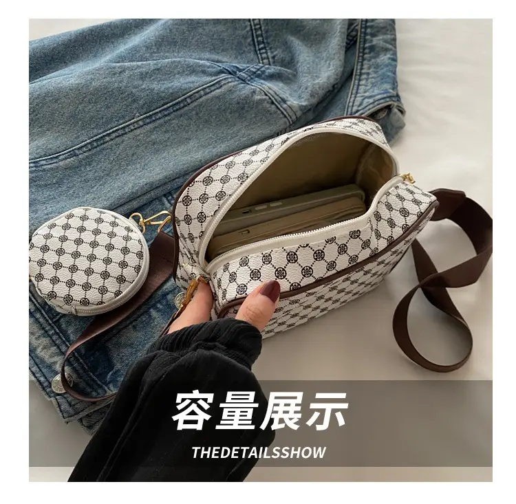 Fashion Casual Crossbody Bag Check Print 2024 — feature 8