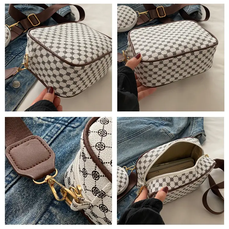 Fashion Casual Crossbody Bag Check Print 2024 — feature 9