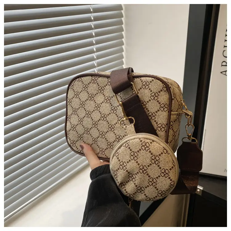 Fashion Casual Crossbody Bag Check Print 2024 - Image 3