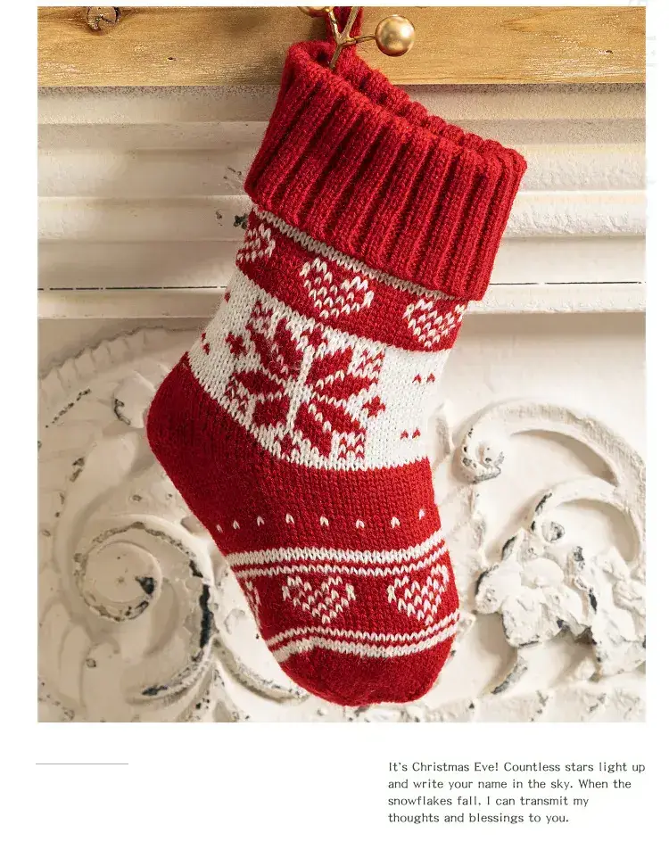 Red Knitted Christmas Stockings for Home Decor — feature 8