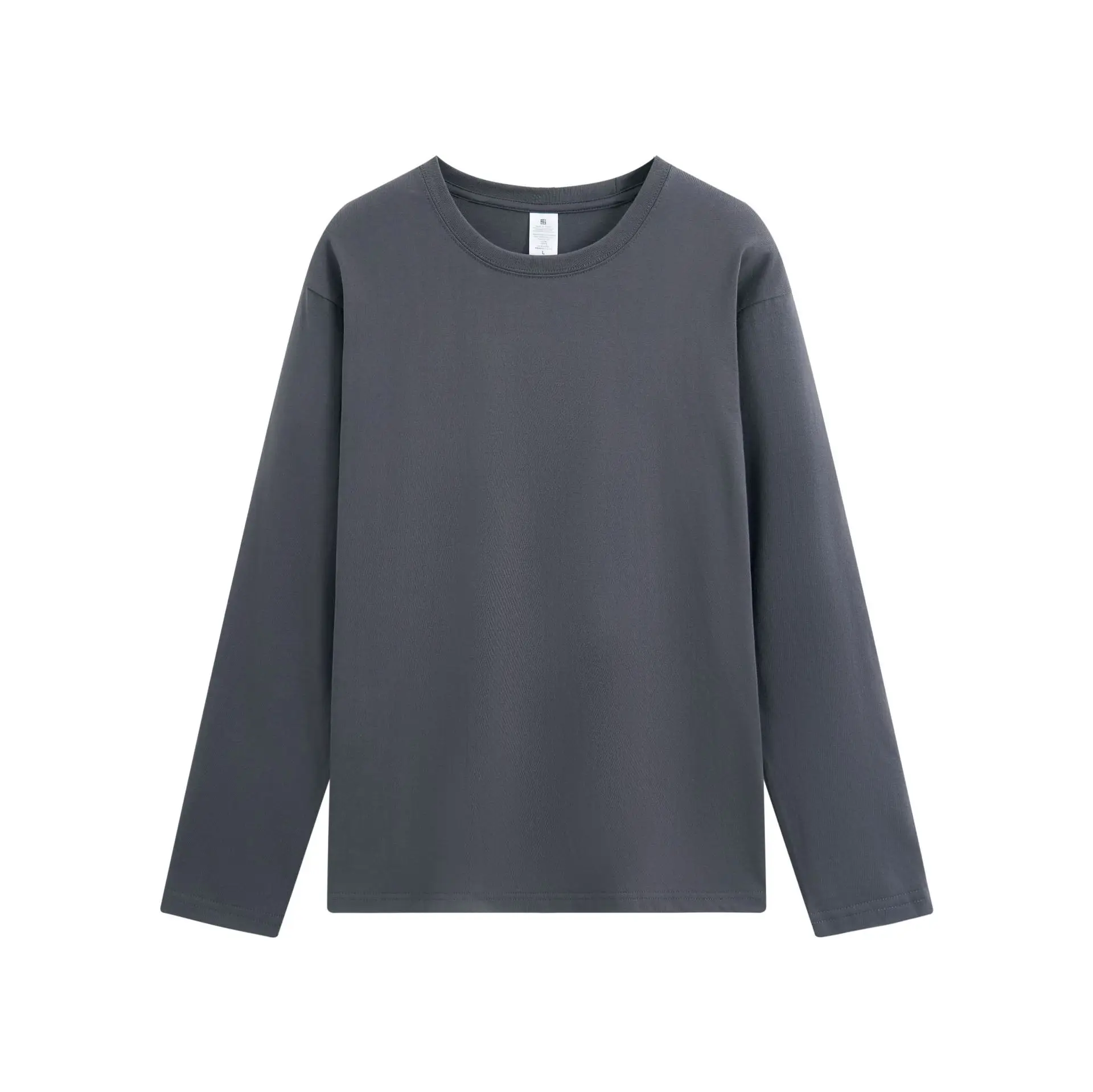 220g Cotton Long Sleeve Round Neck T-Shirt - Image 6