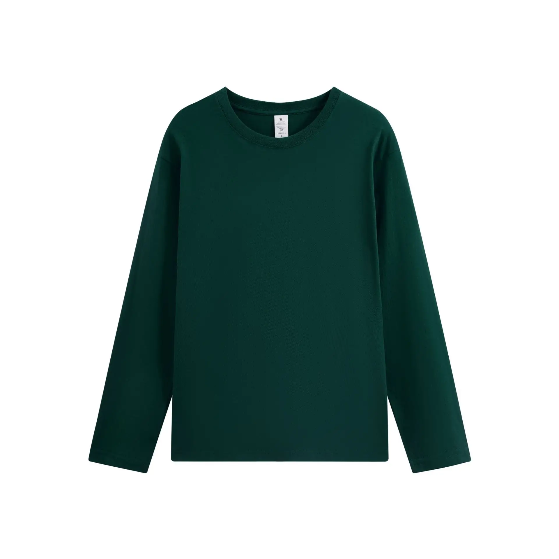 220g Cotton Long Sleeve Round Neck T-Shirt - Image 9