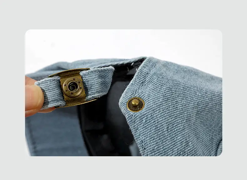 Vintage Washed Denim Forward Cap for Men — feature 3