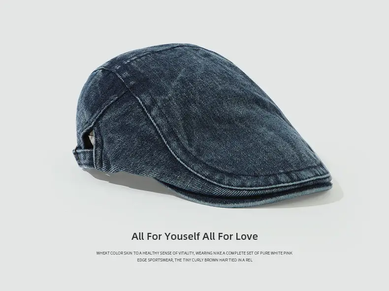 Vintage Washed Denim Forward Cap for Men — feature 7