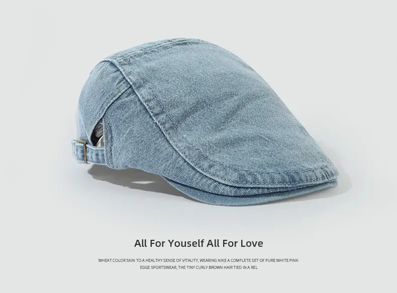 Vintage Washed Denim Forward Cap for Men — feature 8