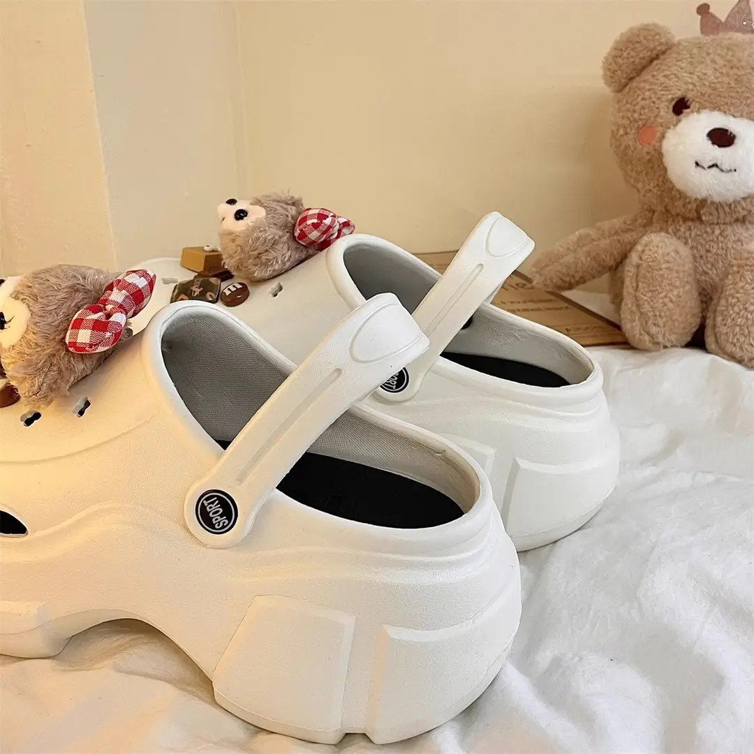 Internet Celebrous Cave Shoes Women's Summer Outwear Explosions Sandals Thick Sole Baotou Beach Two-Wearing EVA Garden Shoes Women — feature 19