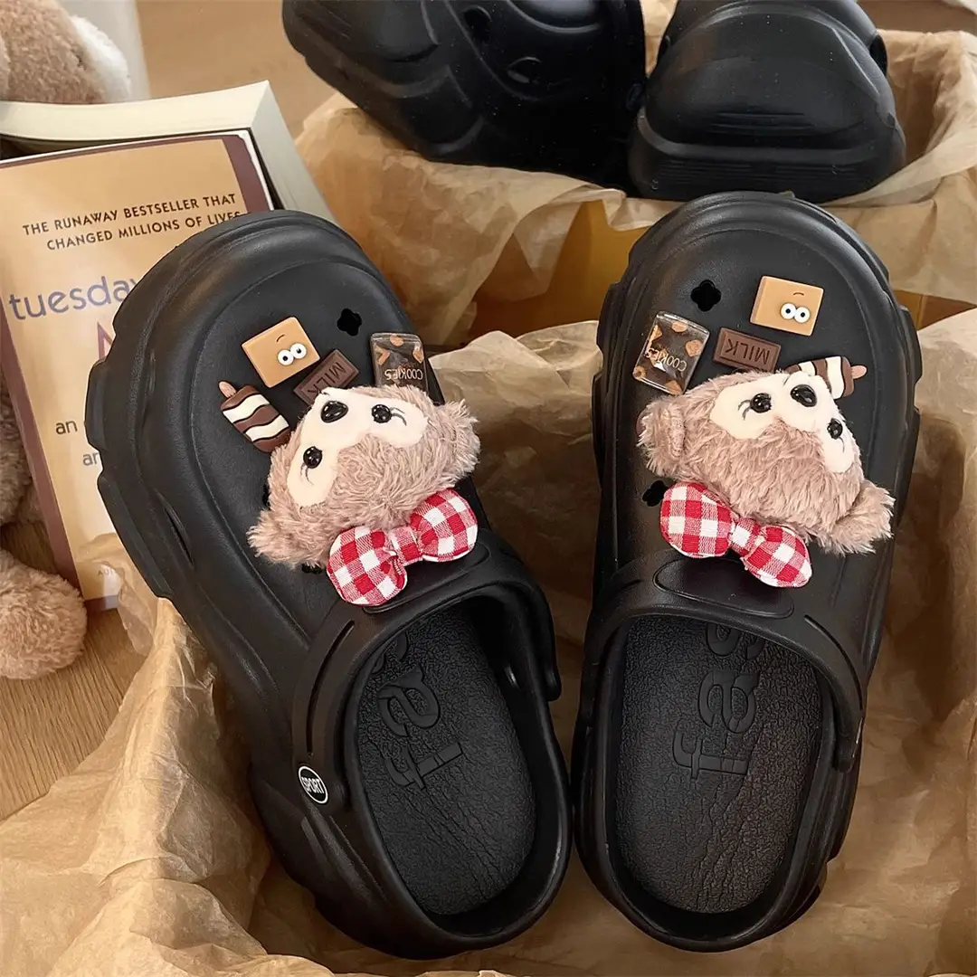 Internet Celebrous Cave Shoes Women's Summer Outwear Explosions Sandals Thick Sole Baotou Beach Two-Wearing EVA Garden Shoes Women — feature 20