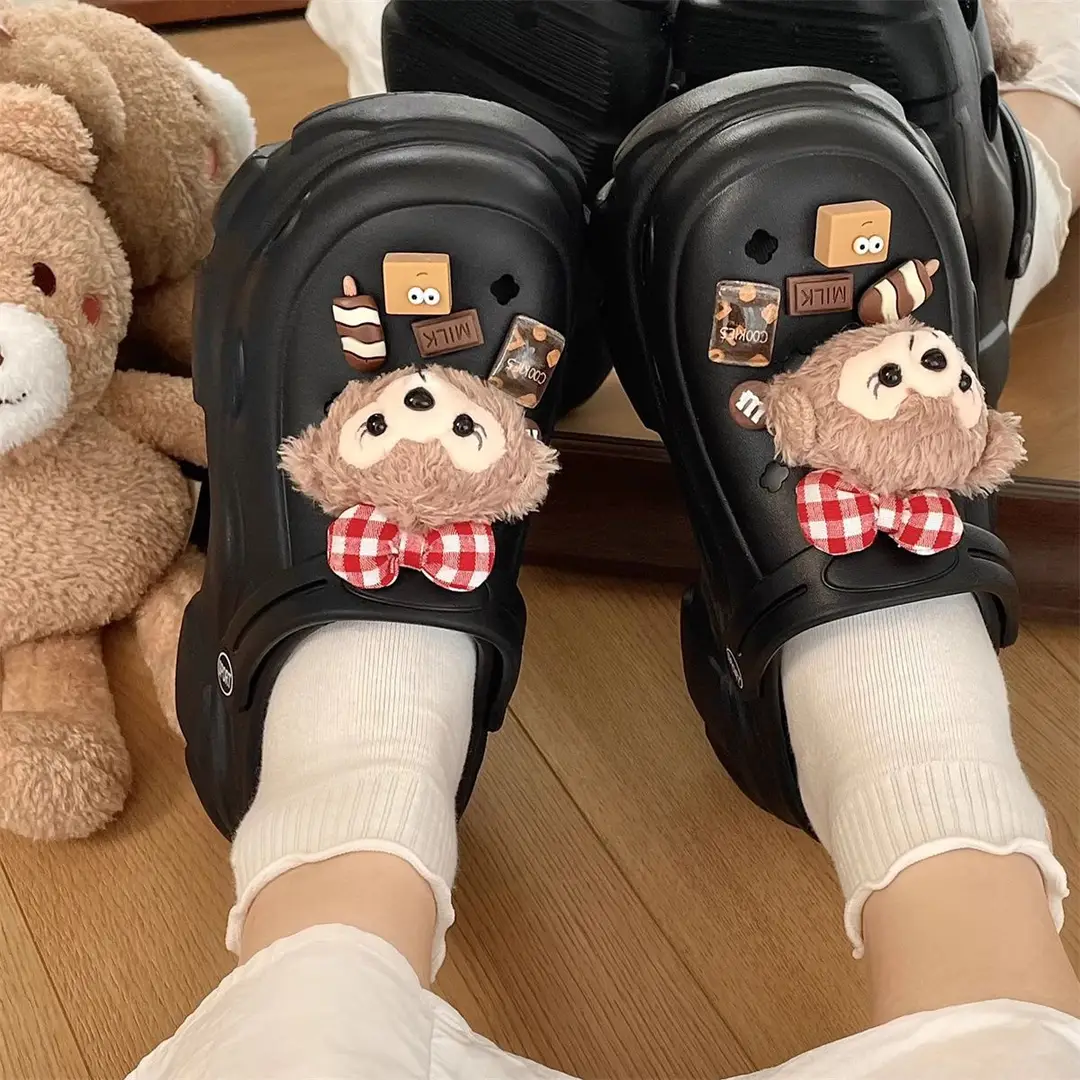 Internet Celebrous Cave Shoes Women's Summer Outwear Explosions Sandals Thick Sole Baotou Beach Two-Wearing EVA Garden Shoes Women — feature 21