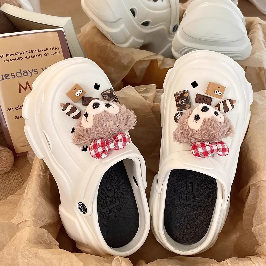 Internet Celebrous Cave Shoes Women's Summer Outwear Explosions Sandals Thick Sole Baotou Beach Two-Wearing EVA Garden Shoes Women — feature 25
