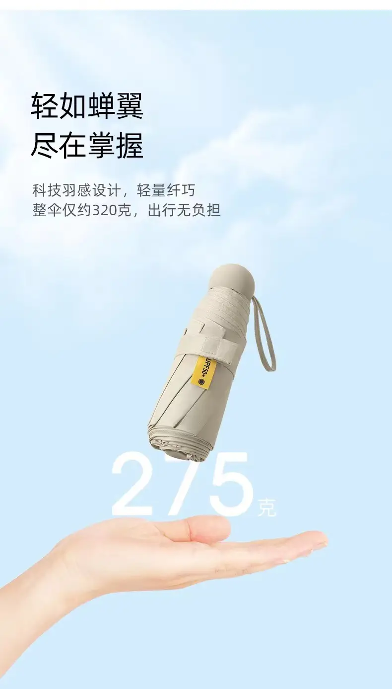 Folding Mini Sunshade Umbrella with Printed Logo — feature 3