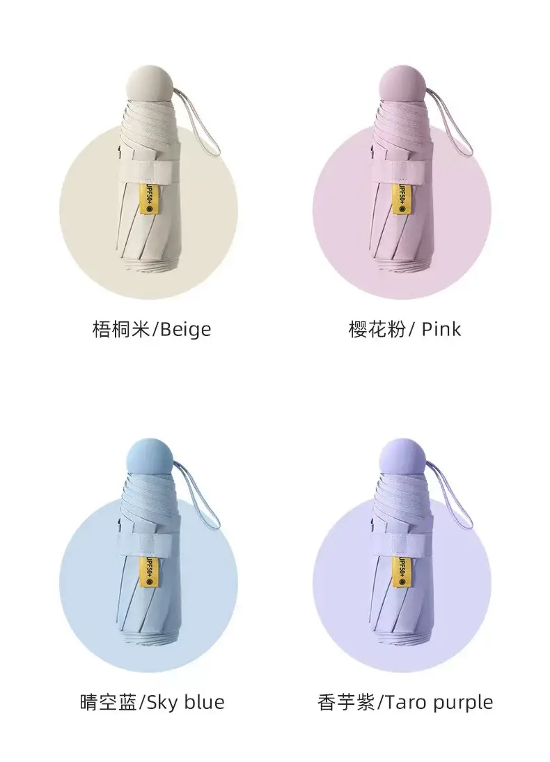 Folding Mini Sunshade Umbrella with Printed Logo — feature 5