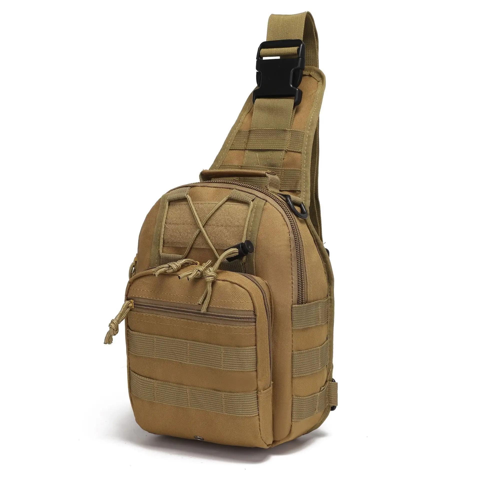 Black Canvas Chest Bag for Outdoor Sports & Tactical Use