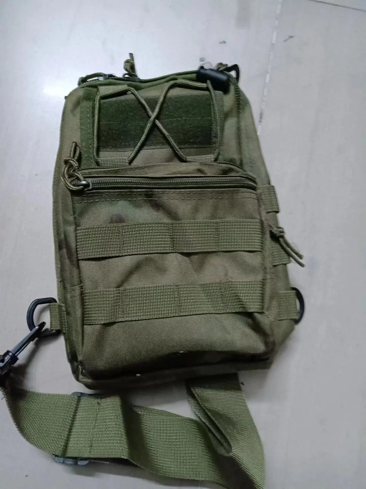 Black Canvas Chest Bag for Outdoor Sports & Tactical Use