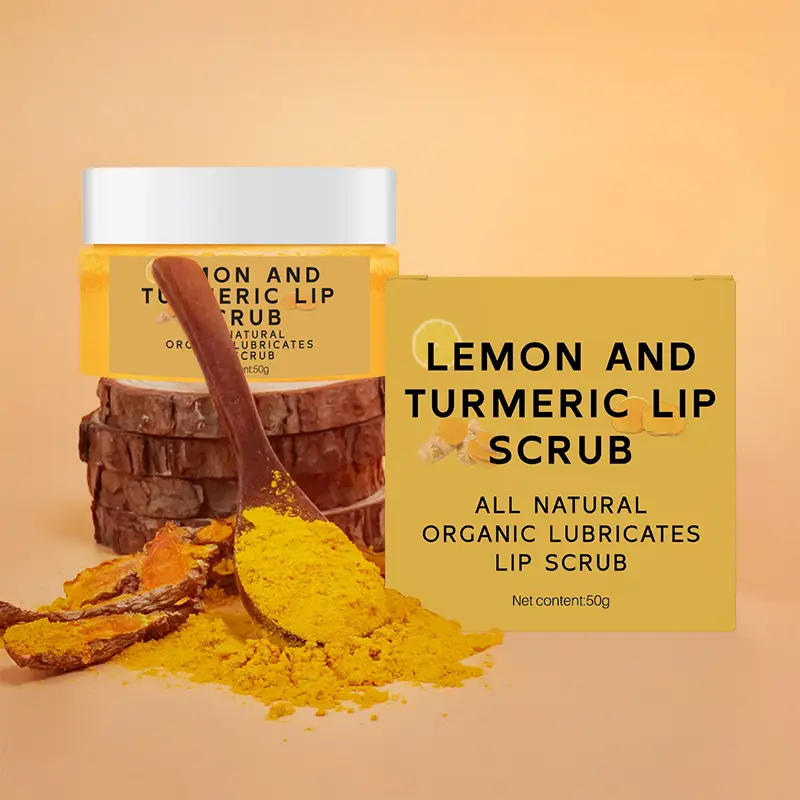 Lemon & Turmeric Lip Scrub for Dry Lips - Image 4