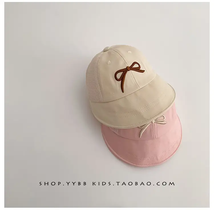 Women's Brown Mesh Baseball Cap with White Bow — feature 13