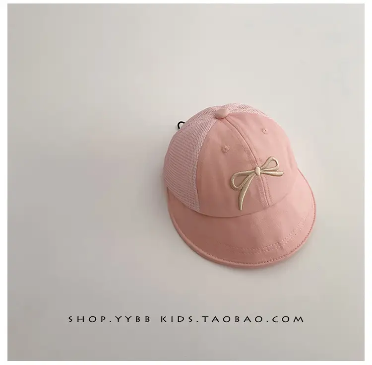 Women's Brown Mesh Baseball Cap with White Bow — feature 15