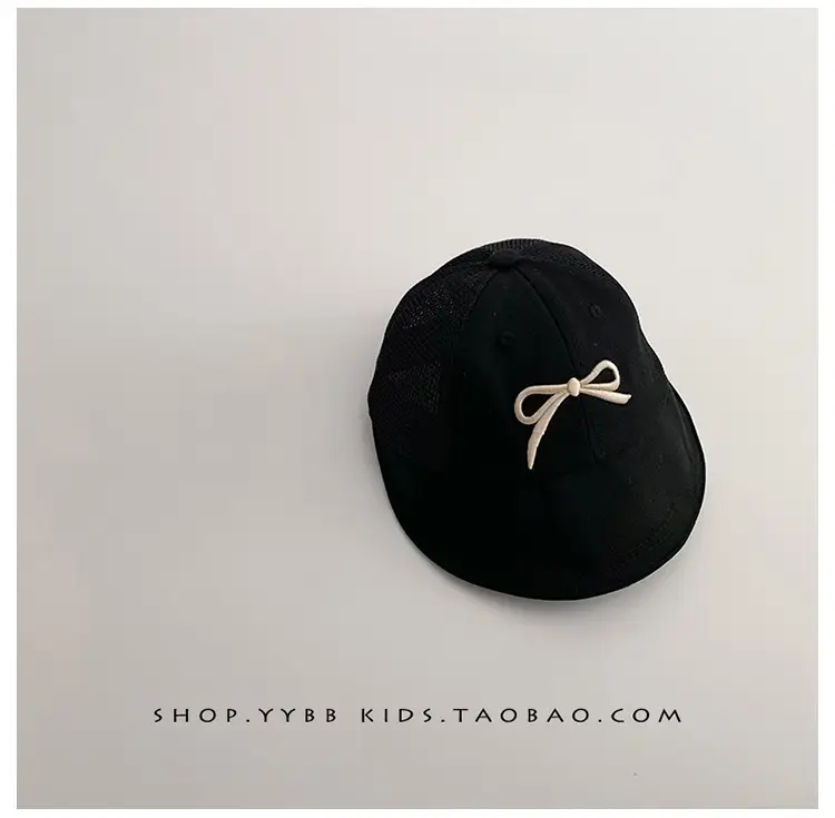 Women's Brown Mesh Baseball Cap with White Bow — feature 16