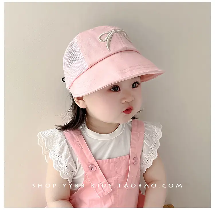 Women's Brown Mesh Baseball Cap with White Bow — feature 2