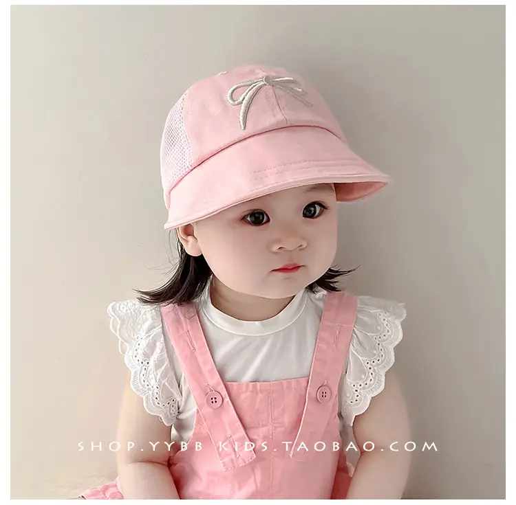 Women's Brown Mesh Baseball Cap with White Bow — feature 3