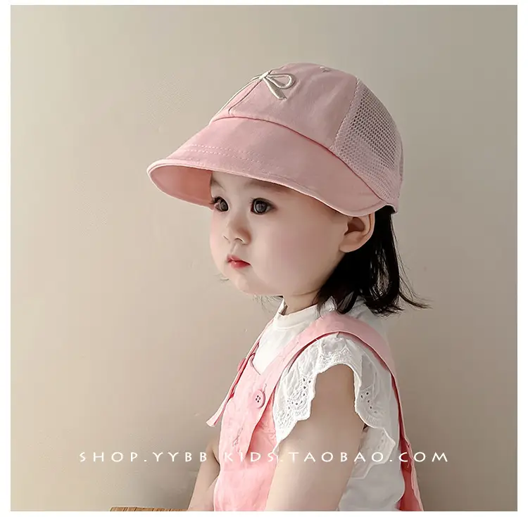 Women's Brown Mesh Baseball Cap with White Bow — feature 6
