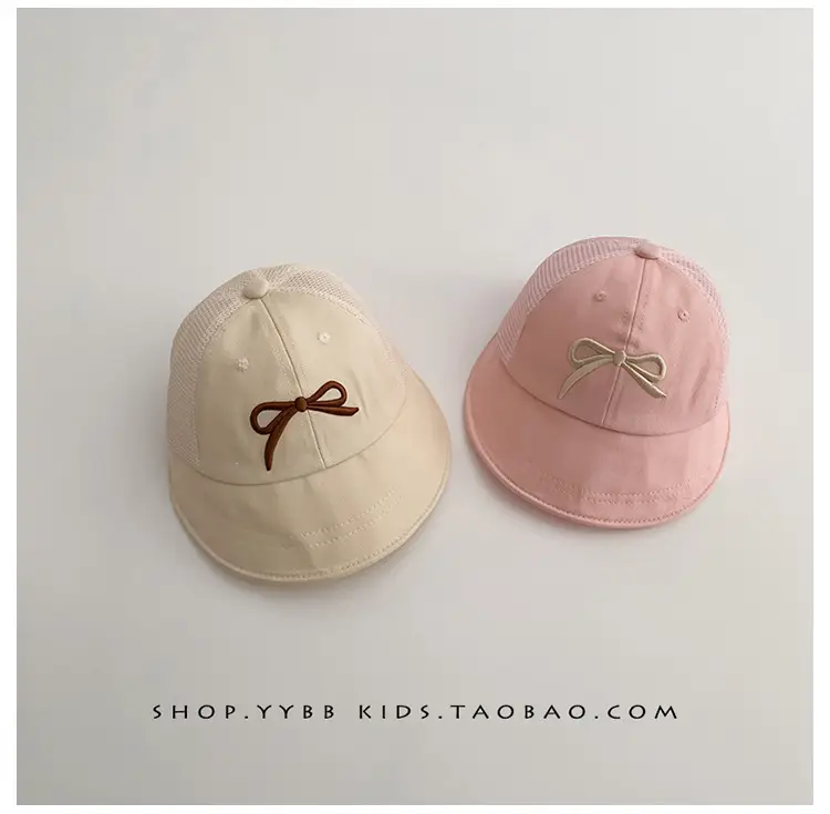 Women's Brown Mesh Baseball Cap with White Bow — feature 8