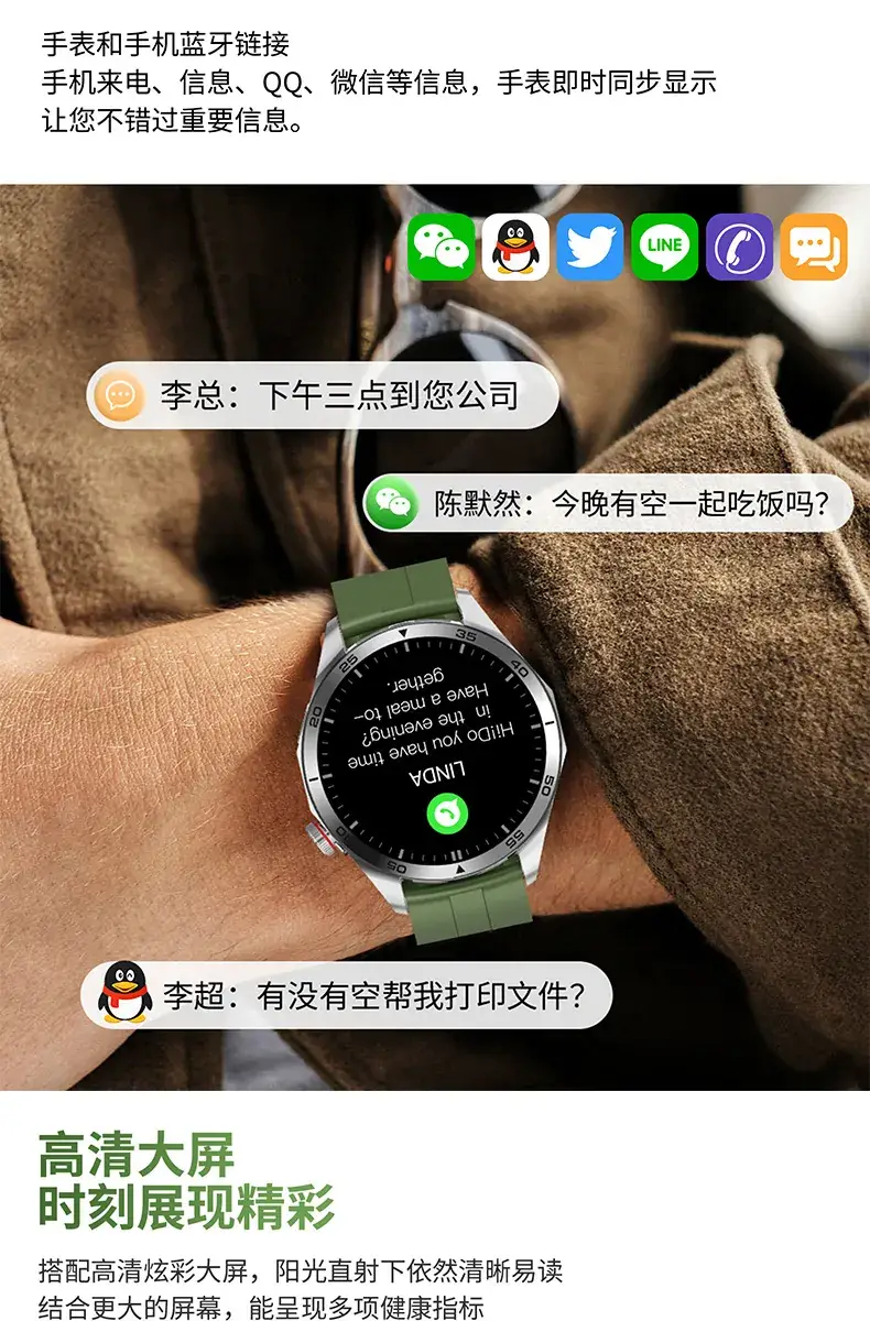 HiWatch Ultra GS Smart Watch with Orange Band — feature 13