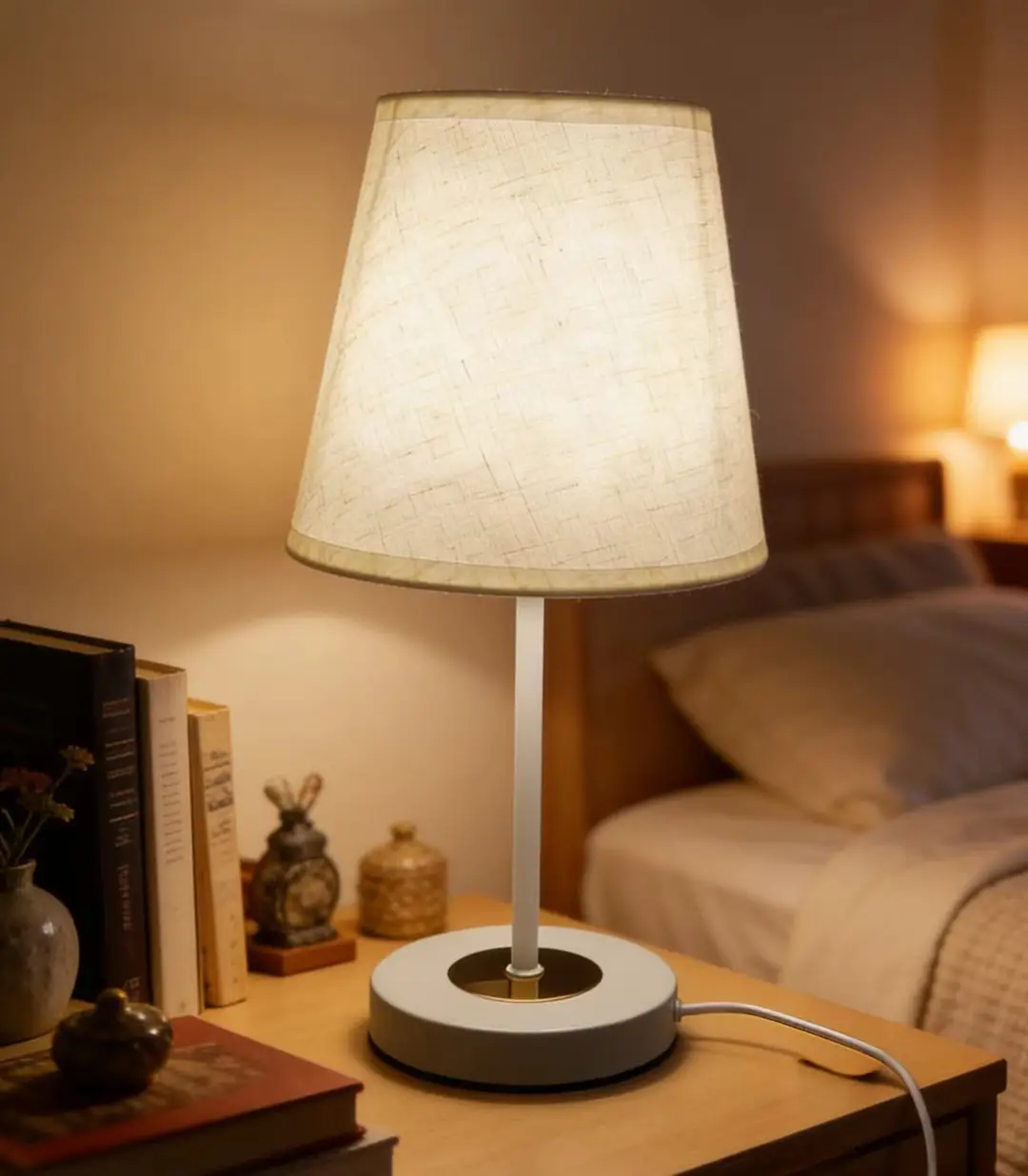 Modern Wooden Table Lamp for Bedroom & Living Room - Image 2