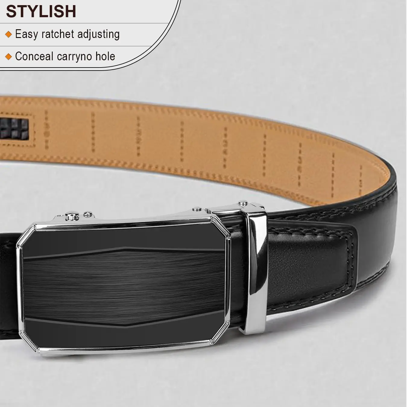 Ultra-Flexible Black Belt with Automatic Buckle — feature 8