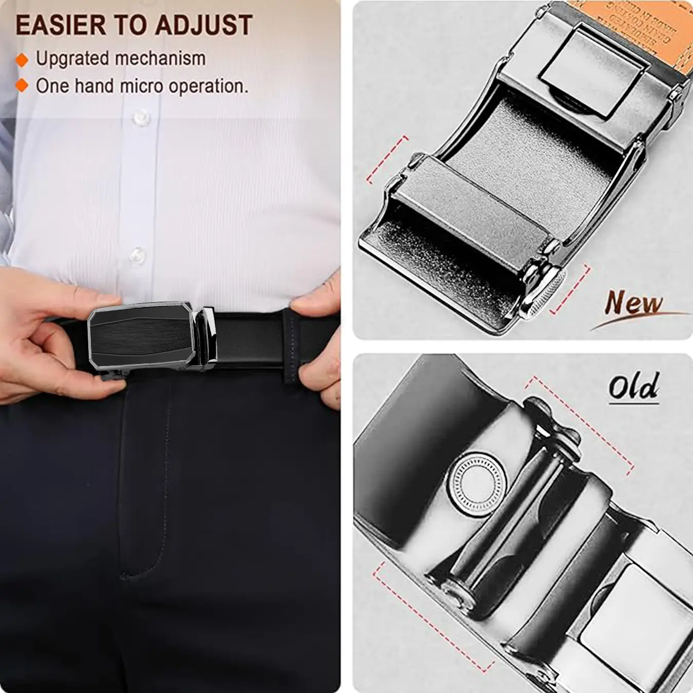 Ultra-Flexible Black Belt with Automatic Buckle — feature 9