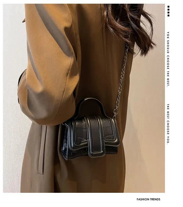 Mini Square Bag Women Silver Black 2024 Fashion — feature 1