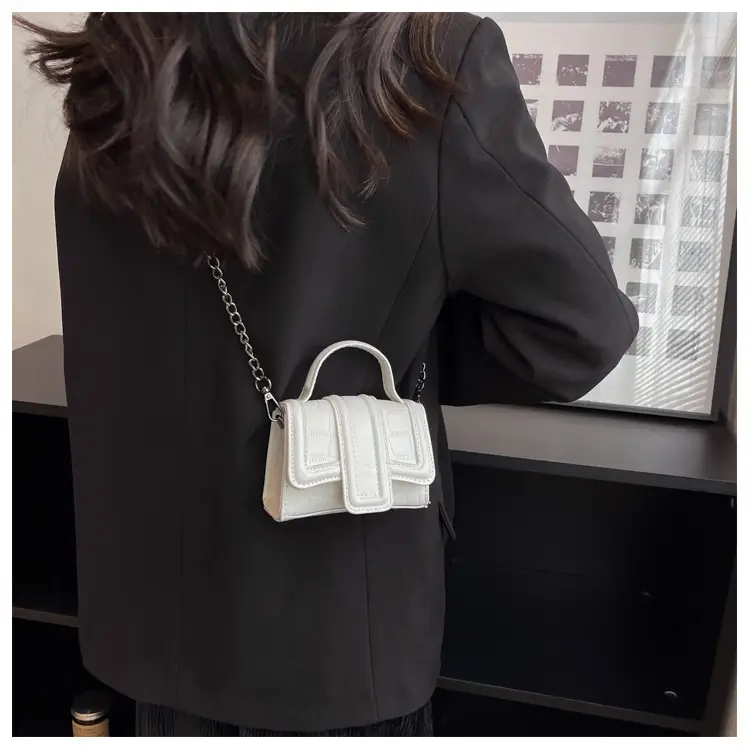 Mini Square Bag Women Silver Black 2024 Fashion — feature 11