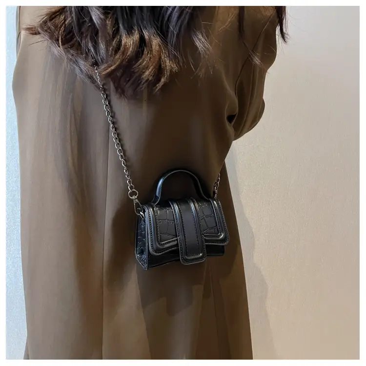 Mini Square Bag Women Silver Black 2024 Fashion — feature 13