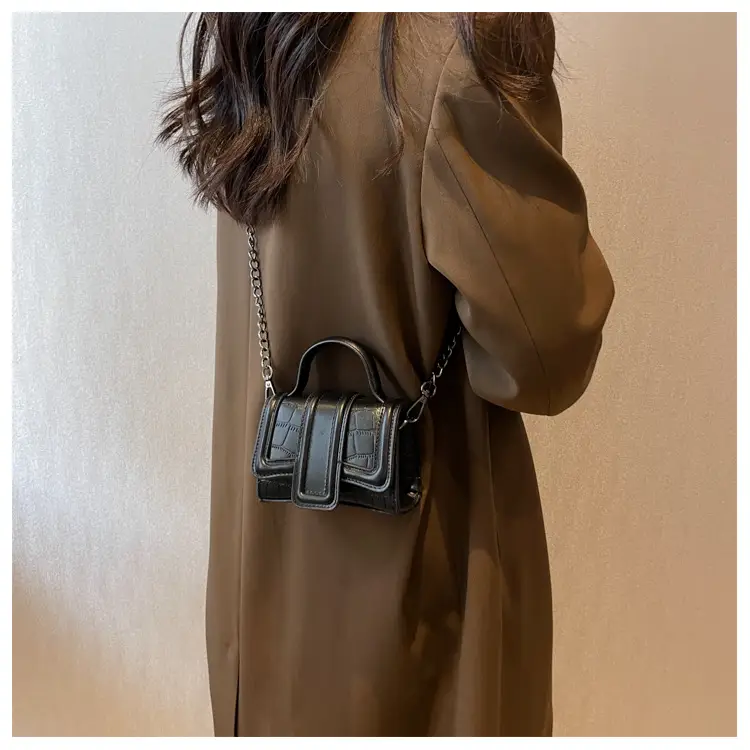 Mini Square Bag Women Silver Black 2024 Fashion — feature 14