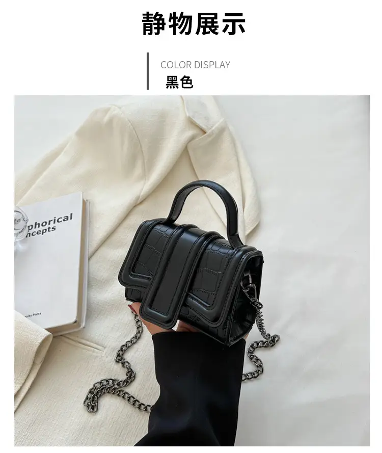 Mini Square Bag Women Silver Black 2024 Fashion — feature 19