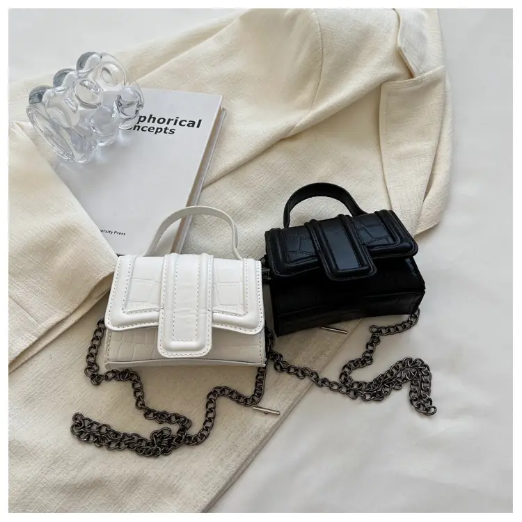 Mini Square Bag Women Silver Black 2024 Fashion — feature 21