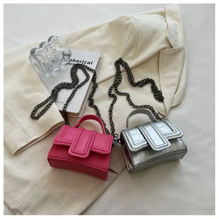 Mini Square Bag Women Silver Black 2024 Fashion — feature 22