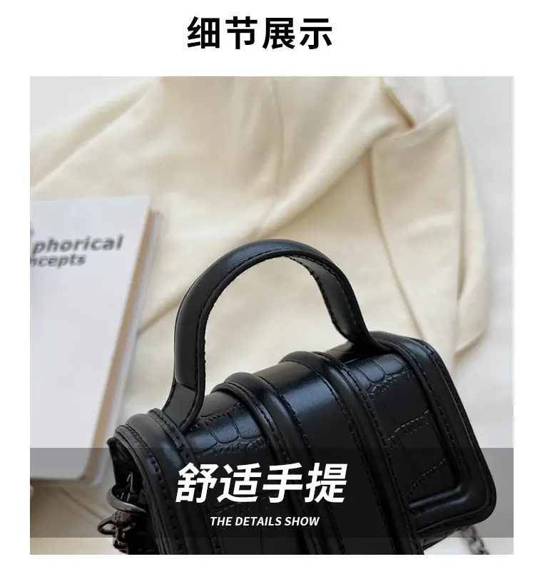 Mini Square Bag Women Silver Black 2024 Fashion — feature 3