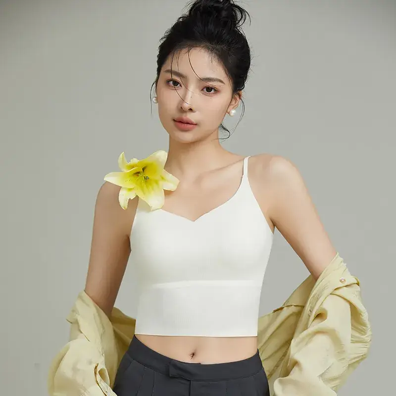 Traceless Underwear with Chest Pad Women's One-piece Small - Image 9