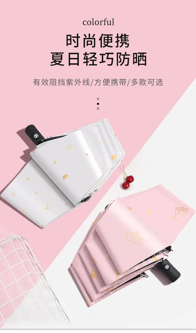 Fully Automatic Umbrella with UV Protection & Heart Design — feature 1