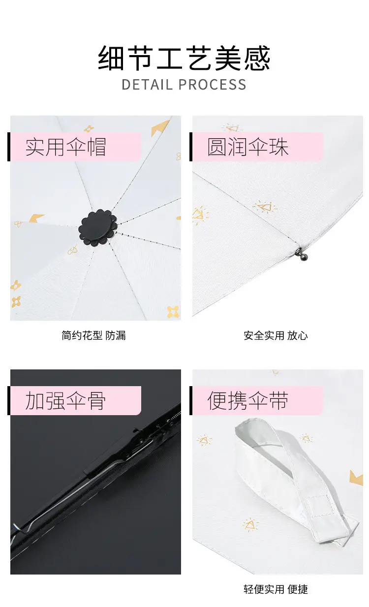 Fully Automatic Umbrella with UV Protection & Heart Design — feature 14