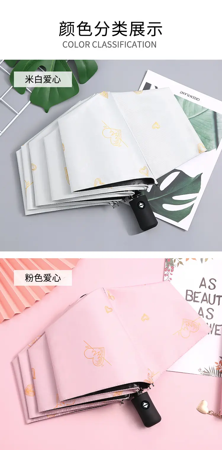 Fully Automatic Umbrella with UV Protection & Heart Design — feature 15