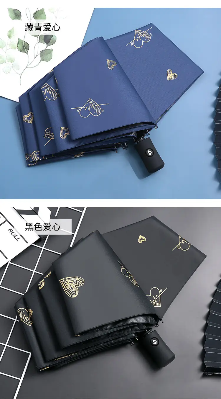 Fully Automatic Umbrella with UV Protection & Heart Design — feature 16