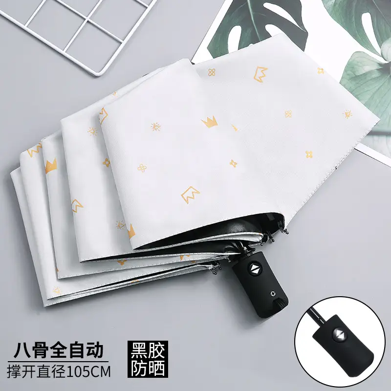 Fully Automatic Umbrella with UV Protection & Heart Design - Image 3