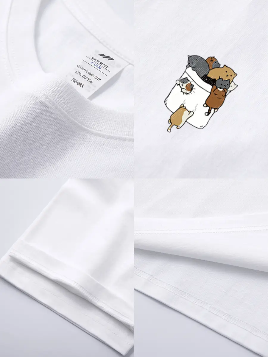 Men Printed Cotton T-Shirt White 2024 - Image 12