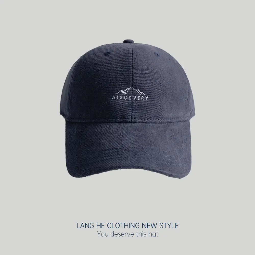 Men's White Embroidered Mountain Peak Baseball Cap - Image 10