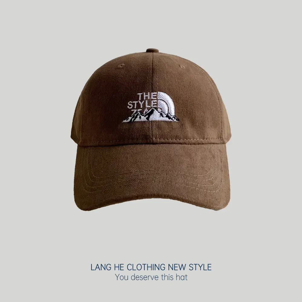 Men's White Embroidered Mountain Peak Baseball Cap - Image 13