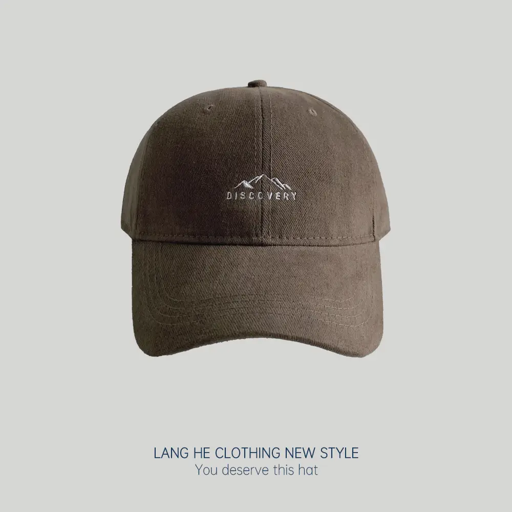 Men's White Embroidered Mountain Peak Baseball Cap - Image 14